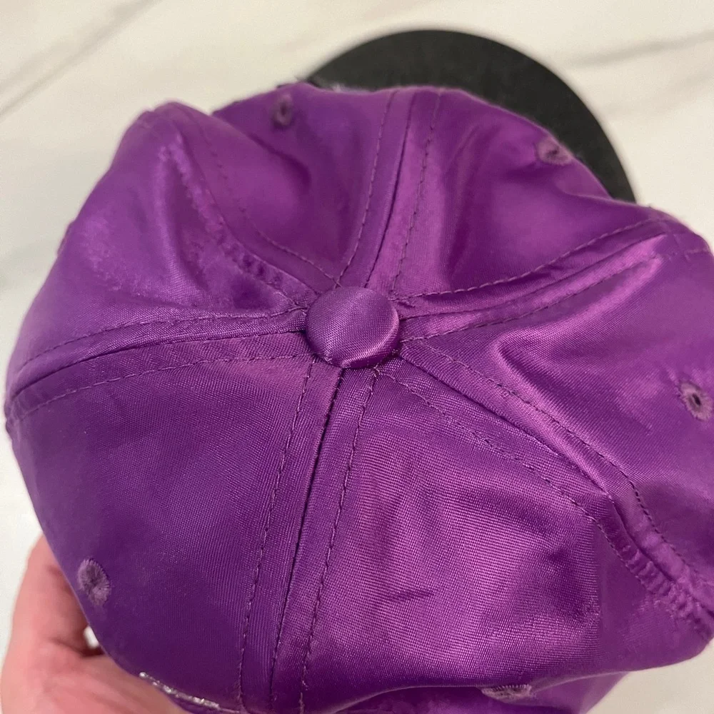 Youth Disney purple black glittery love Mickey Mouse Hat adjustable